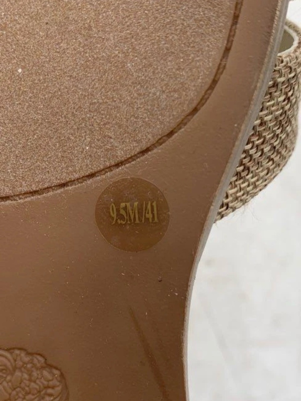 Vince Canuto Beige Brown Slide Sandals nwot - Picture 8 of 9
